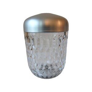 Hermes Saint Louis Folia Mini Portable Crystal Lamp Silver